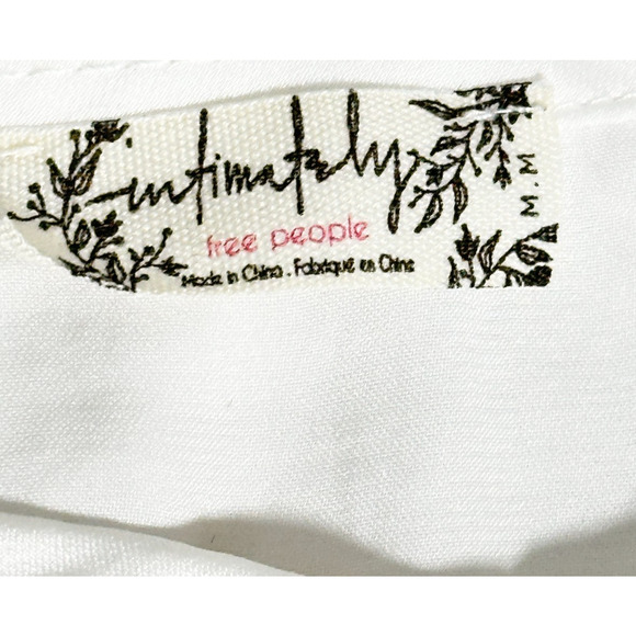 Free People Intimately White Satin Blouson Cropped Side Tie Camisole Medium - Picture 6 of 7